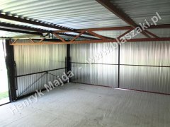 Podwojny garaż, konstrukcja ocynkowana garażu podwójnego